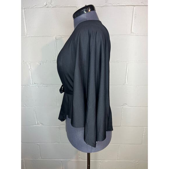 batwing Blouse black 1970s - Picture 4 of 8